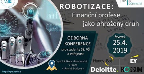 HandyBot na konferenci Finanční profese jako ohrožený druh: Robotizace